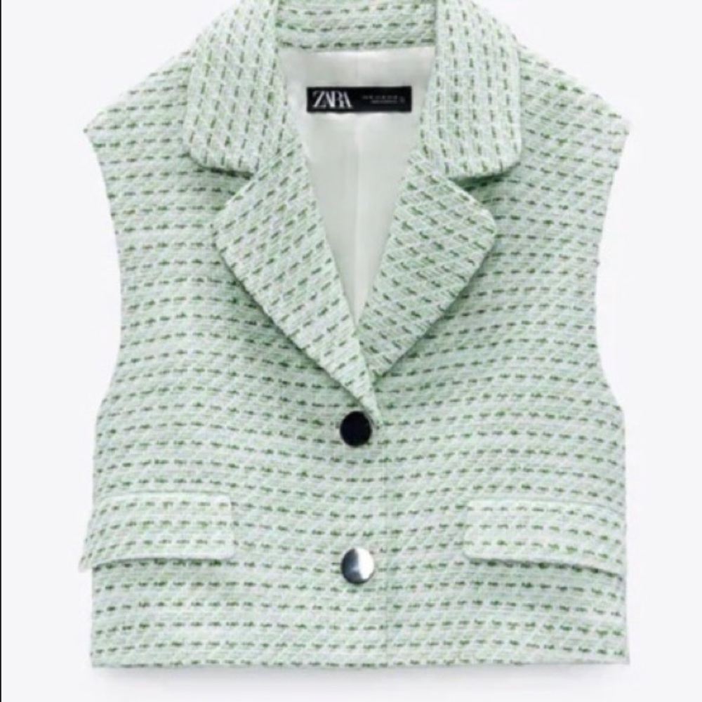 ZARA GREEN VEST 💚💚💚